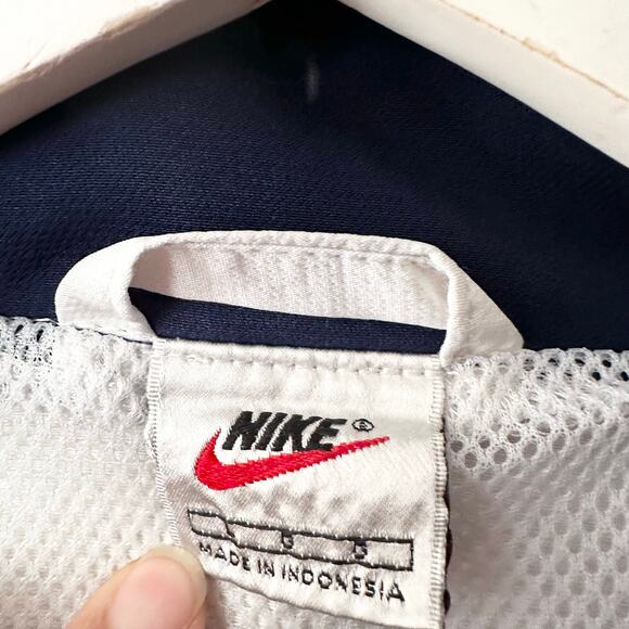 Nike Vintage Italy National Football Team Blue White Italia Windbreaker Jacket L - Picture 6 of 8